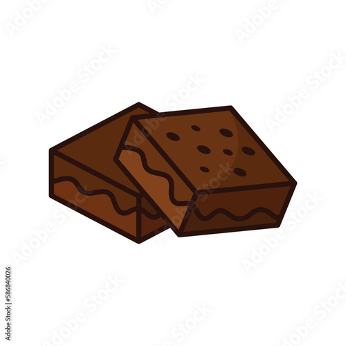 brownies icon vector design template in white background