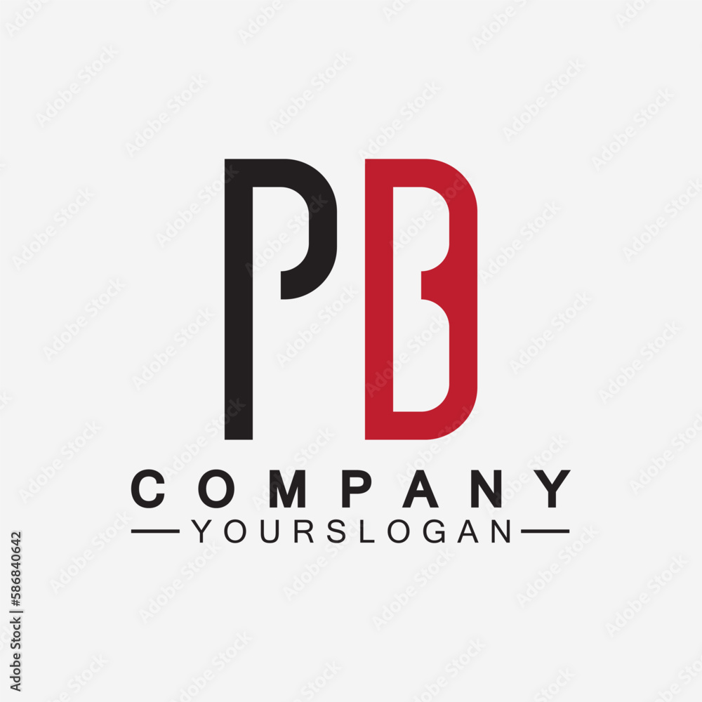 PB letter logo. Creative and Minimalist Letter BP PB Logo Design