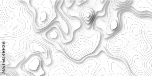 Abstract pattern of a background of topographic line mount map, sea map and contour map with space for copy. Map of the topography line. topographic map concepts with perspective mountain.