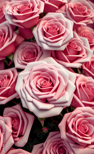 Roses created with Generative Al technology