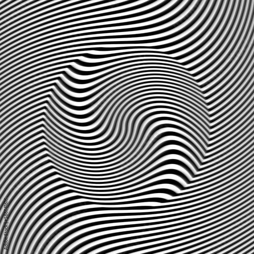 geometric abstract optical illusion illustration