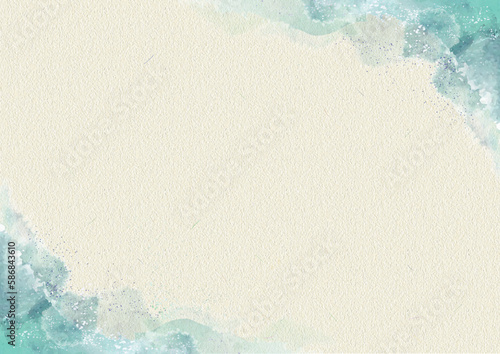 和, 波, 水彩, 背景, ベクター, 夏, フレーム, 暑中お見舞い, 暑中見舞い, 和紙, 水, グランジ, 流水, しぶき