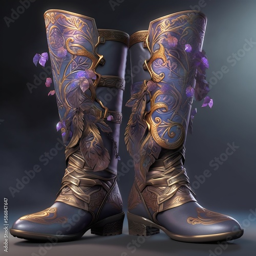 Magic fantasy boots created with AI