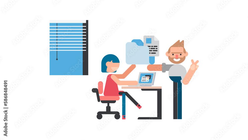 Employees planning and brainstorming illustration Employees planning and brainstorming illustration