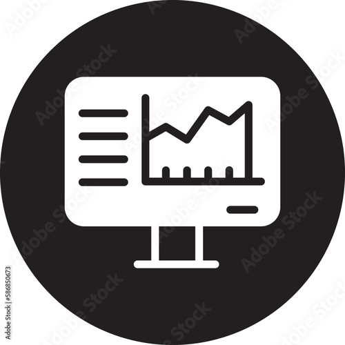 stock market glyph icon