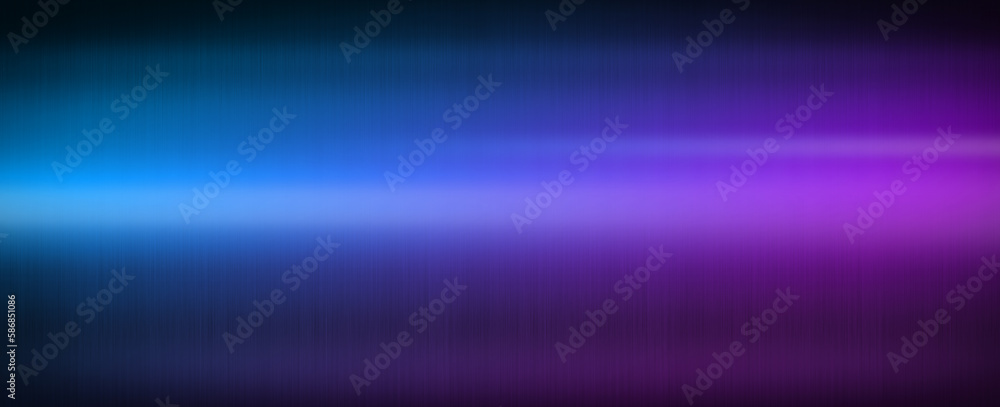 Colorful shiny brushed metal. Gradient from blue to purple. Banner background texture