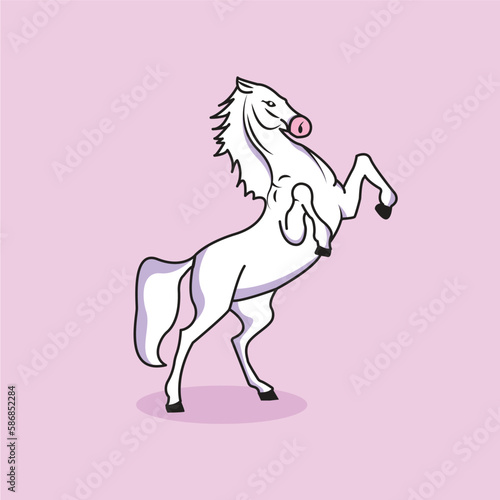 Vector horse vector icon illustration animal nature