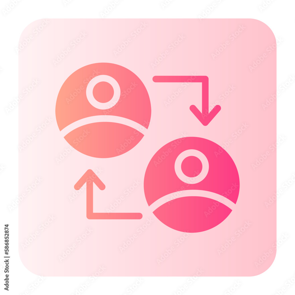 Naklejka premium teamwork gradient icon