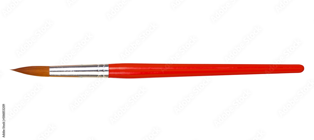 Red paint brush isolated on white background Red paint brush isolated on white background