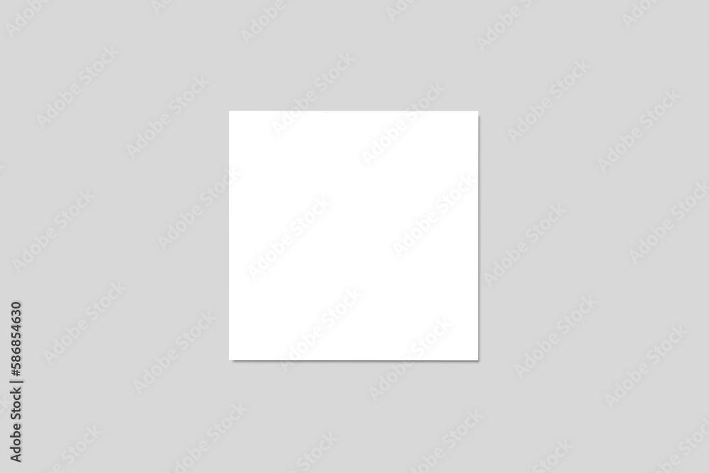 Realistic blank Square flyer for Mock-up. Top angle view 3D Render. Realistic blank Square flyer for Mock-up. Top angle view 3D Render.