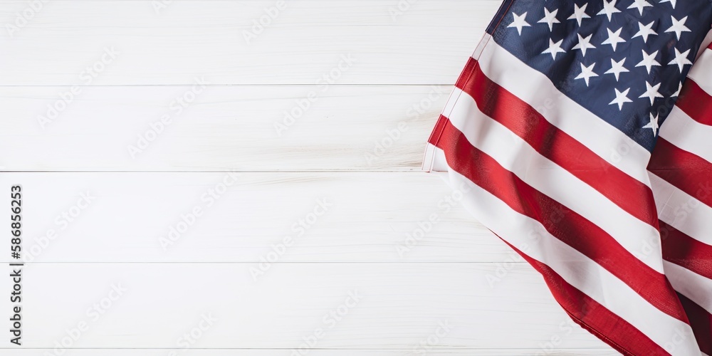Obraz premium United States Flag , Happy martin Luther king day ,Memorial Day , digital ai art