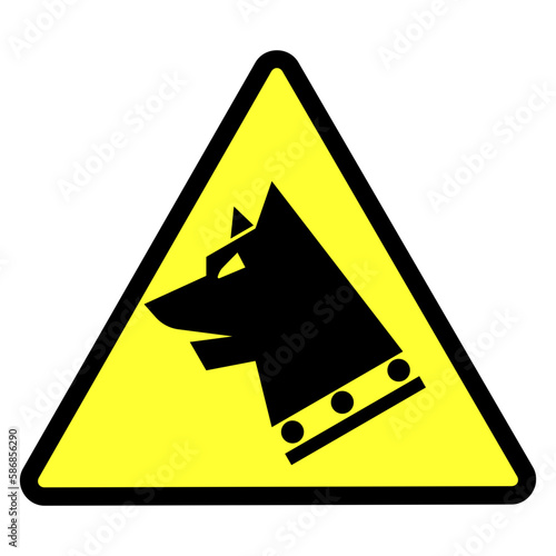 Guard Dog Warning Sign Icon