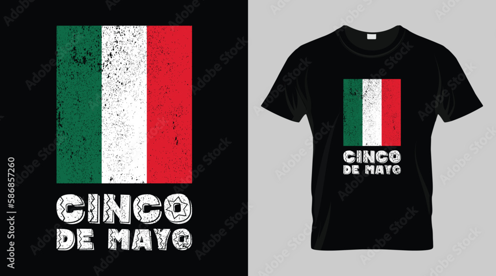 Fototapeta premium Cinco de mayo festival t-shirt design, mexican festival vector t-shirt design