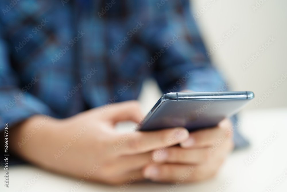 Asian teenage using mobile application in digital smartphone technology for learning. Asian teenage using mobile application in digital smartphone technology for learning.