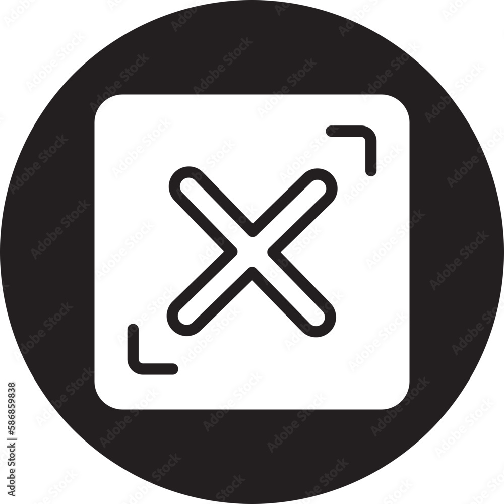 Obraz premium cancel glyph icon