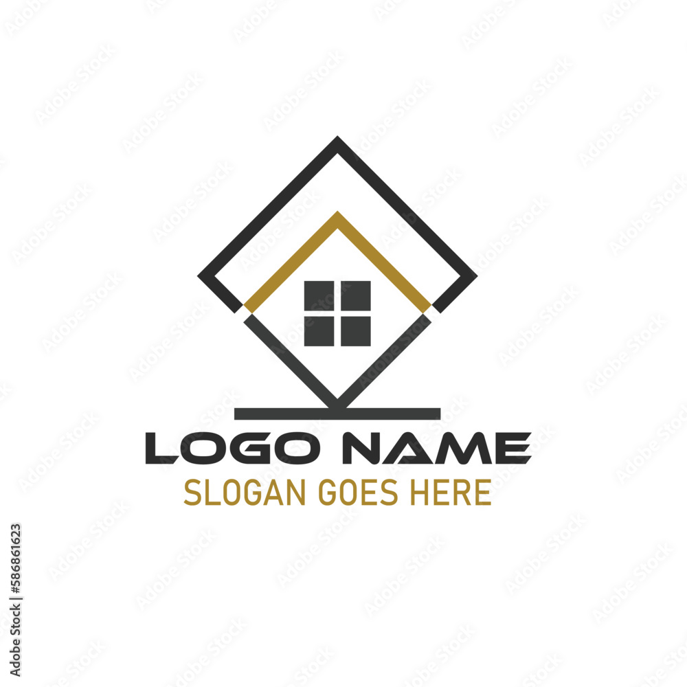 The simple Real Estate logo.Home logo