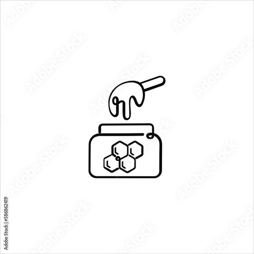 Honey Wax Line Style Icon Design
