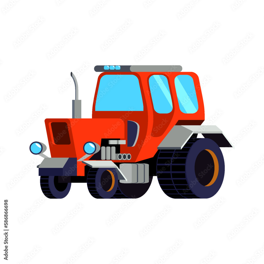 Tractor Flat Icon