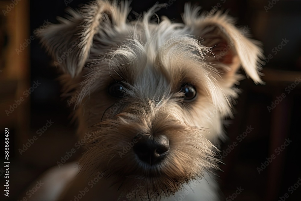 lovely Terrier puppy. Generative AI