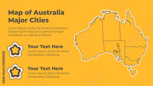 Australia map infographic presentation template