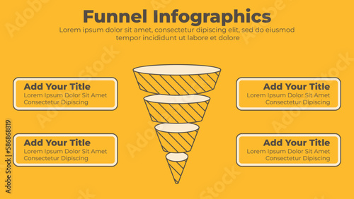3d funnel diagram business infographic template