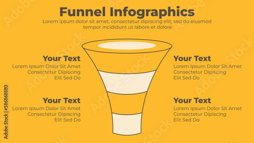 3d funnel diagram business infographic template