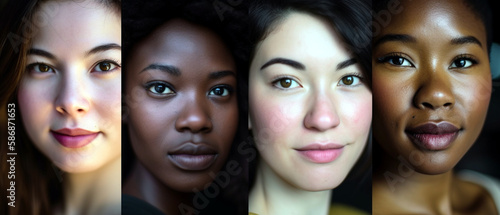 Fictitious Portrait series, soft morning light, beauty, and diversity of race and ethnicity shine through candidly, highlighting unique features and styles, Created with generative Ai Technology. 