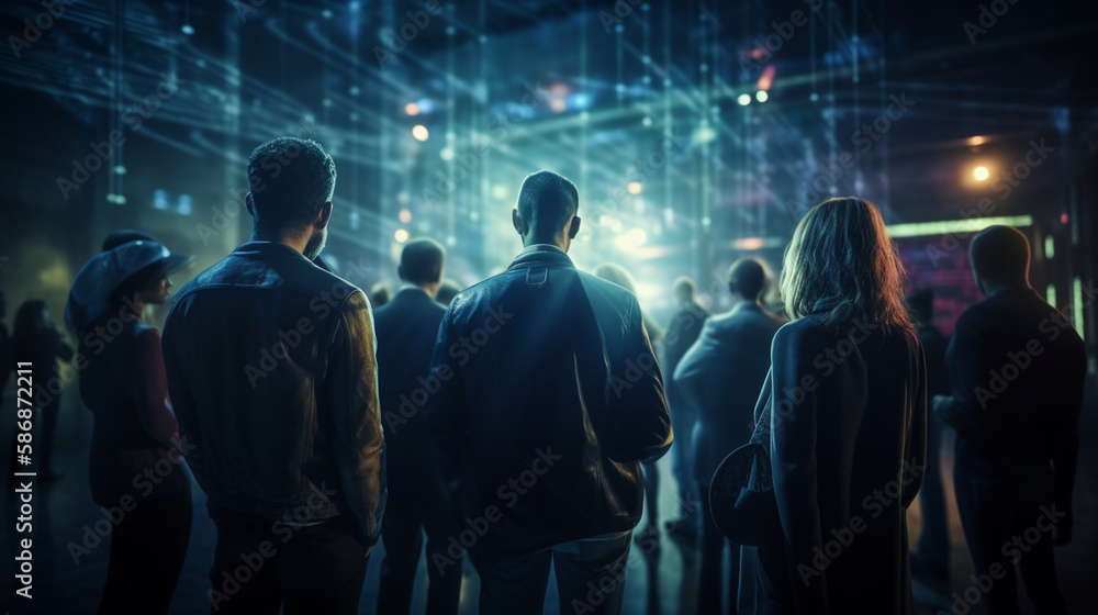 Business people and network. Social media. Generative Ai Business people and network. Social media. Generative Ai