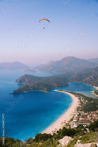paragliding on the beach
