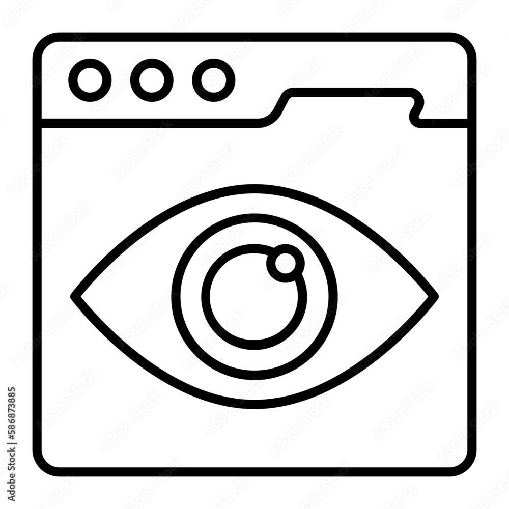 Web Visualisation Outline Icon Web Visualisation Outline Icon