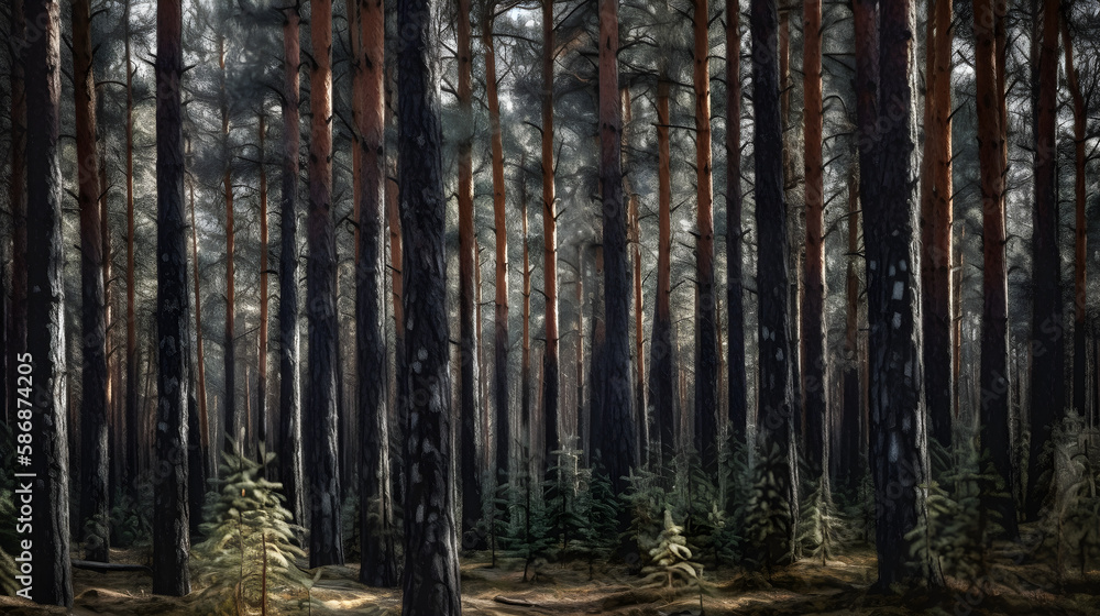 Dark Pine Forest
