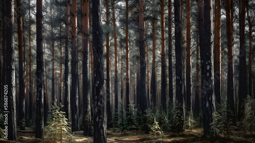 Dark Pine Forest © SIWEE