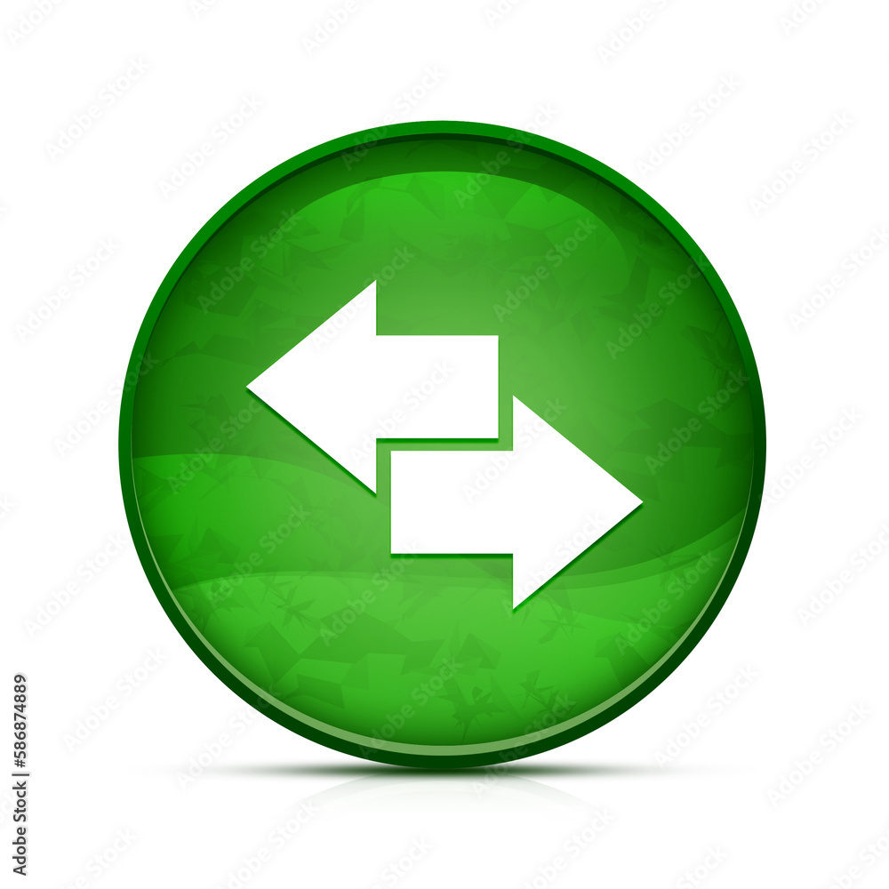 Transfer icon on classy splash green round button illustration Transfer icon on classy splash green round button illustration