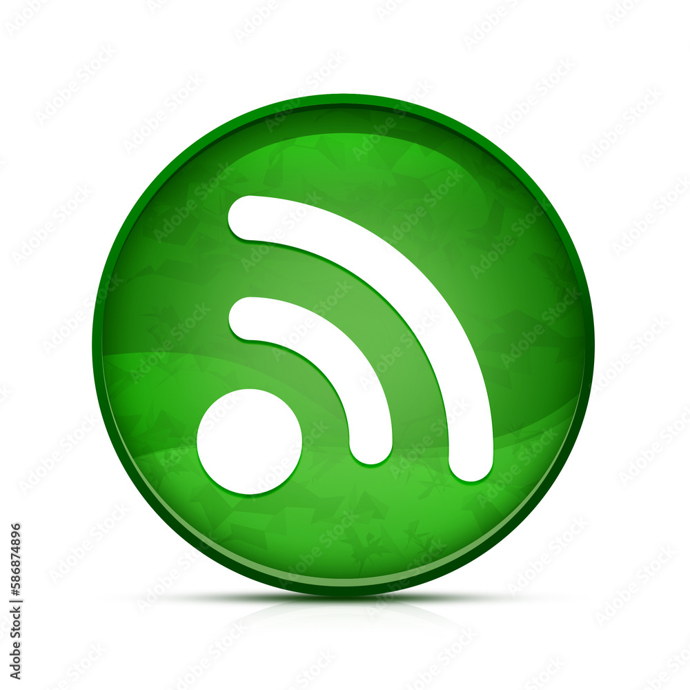 Network icon on classy splash green round button illustration Network icon on classy splash green round button illustration