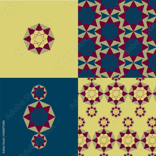 geometric pattern hexagonal shapes two ways to combine