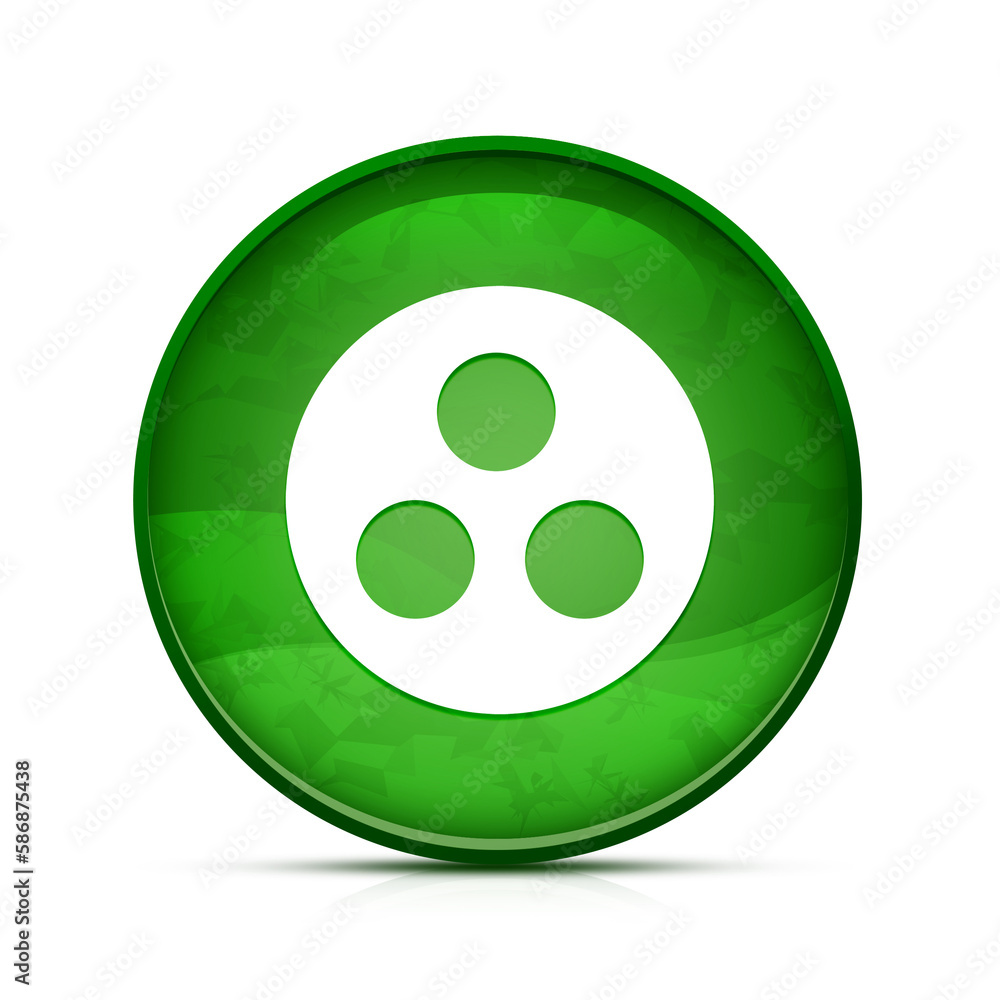 Group work icon on classy splash green round button illustration Group work icon on classy splash green round button illustration