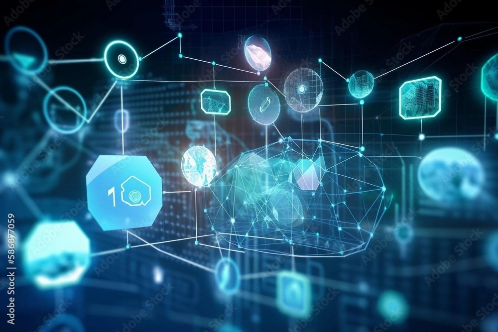 Healthcare networking and data connected of patient on internet digital technologies, AI