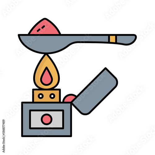 Cocaine dose Vector Icon

