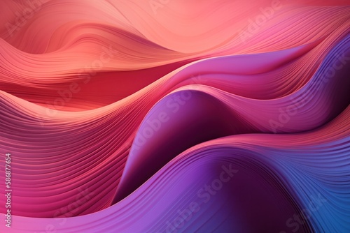 Stunning 3D Rendered Silk Waves Gradient Background