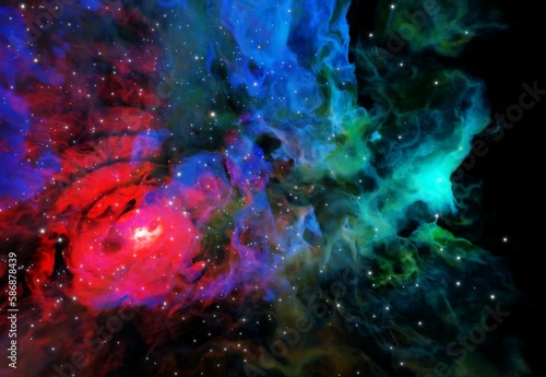 cosmos nebula background with space