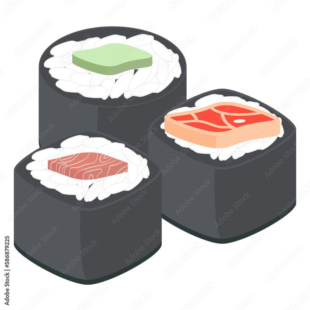 Sushi Salmon And Tuna Rolls Japanese Cuisine Food Sushi Salmon And Tuna Rolls Japanese Cuisine Food