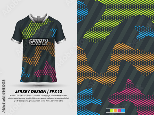 Abstract background with grunge pattern, ready to print, sublimation design, mockup jersey.