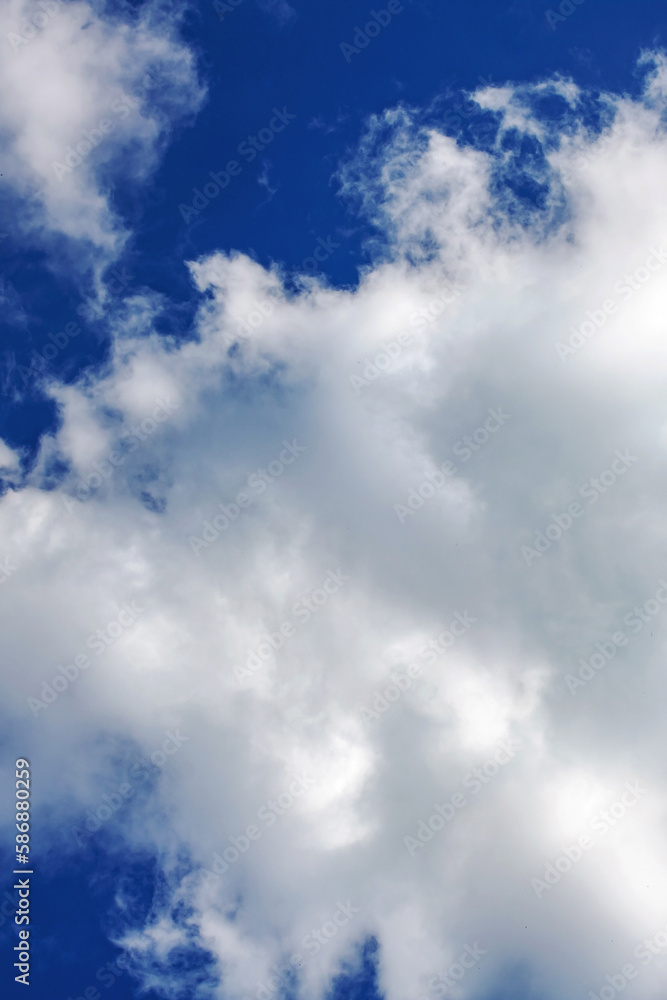 Fototapeta premium Big white cloud in the blue sky