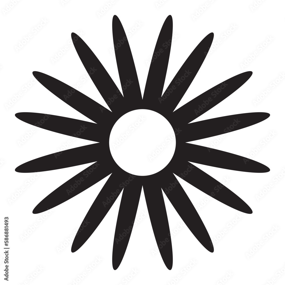 Retro futuristic star sun and flower Retro futuristic star sun and flower