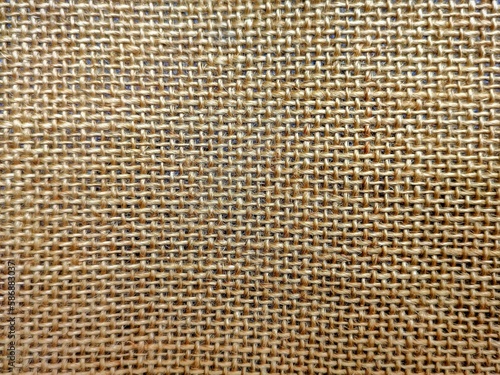 texture of coarse linen fabric closeup
