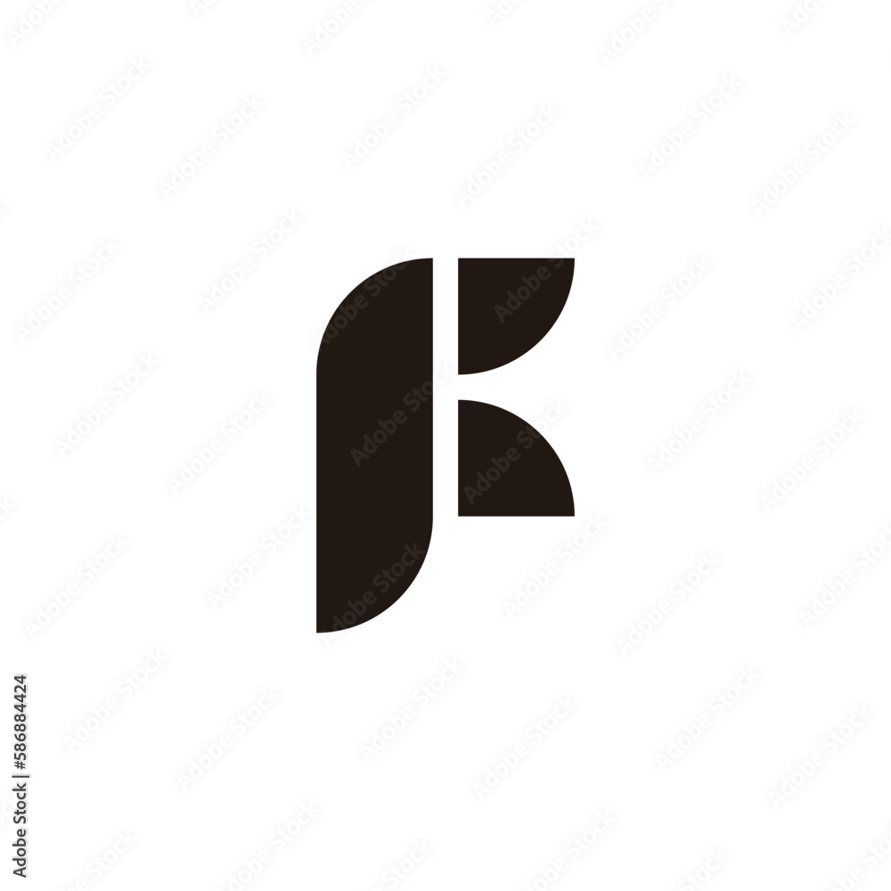 letter fk abstract simple geometric logo vector letter fk abstract simple geometric logo vector