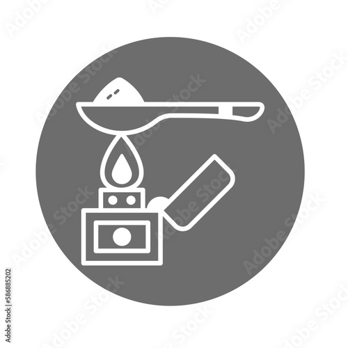 Cocaine dose Vector Icon

