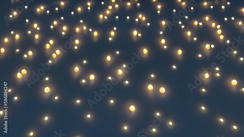 Defocused sparkling lights background  party or holiday texture. Generative Ai.