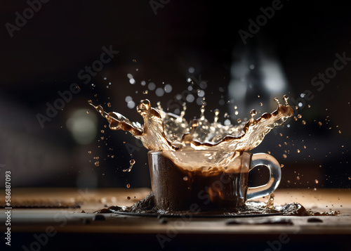 cup of coffee with splash