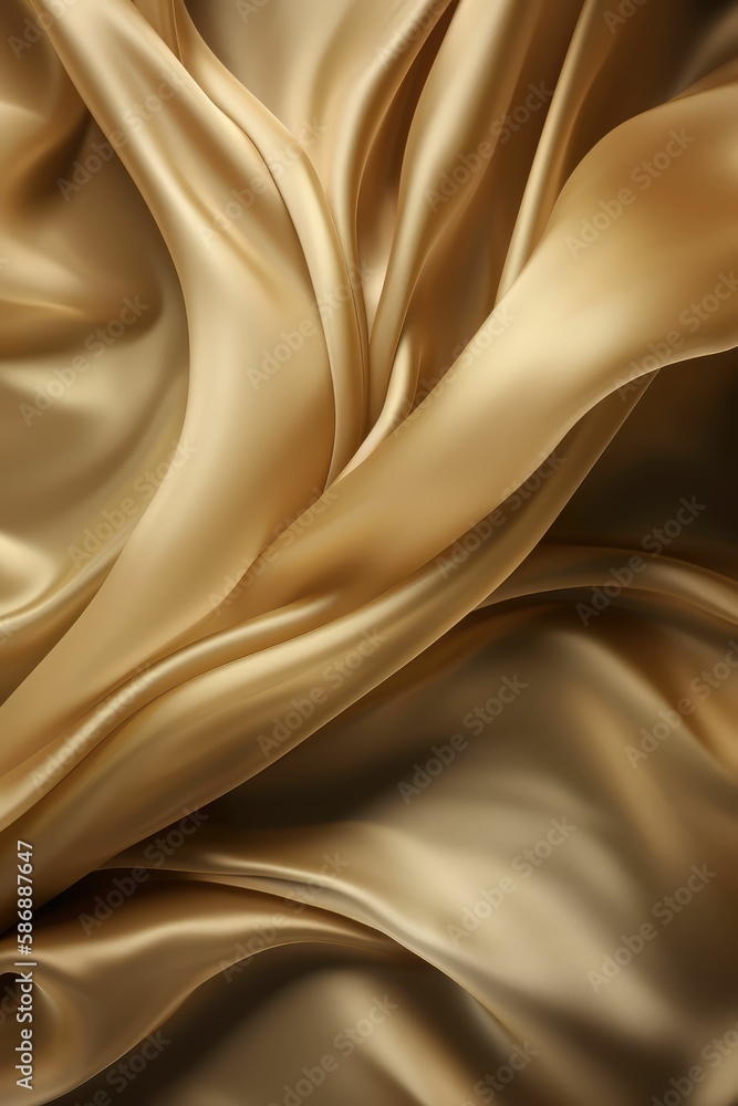 Fototapeta premium abstract silk fabric background, generative AI